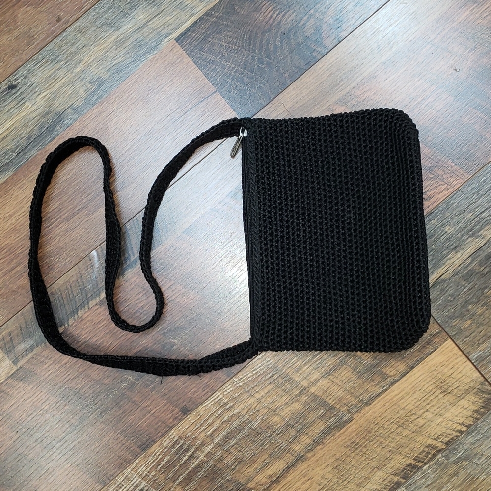 The Sak Black Nylon Woven Small Sboulder Bag